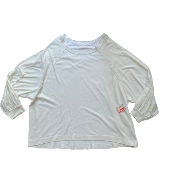 NEW Free People Shes Everything White Solid Puffed Long Sleeve Womens Size M - Picture 5 of 13